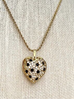 Vintage Joan Rivers Puffy Heart Locket Pendant Necklace: EUC 😍♥️
